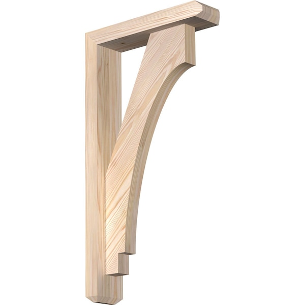 Ekena Millwork Imperial Craftsman Smooth Bracket w/ Offset Brace, Douglas Fir, 3 1/2"W x 14"D x 26"H BKT0402X14X26IMP04SDF - main